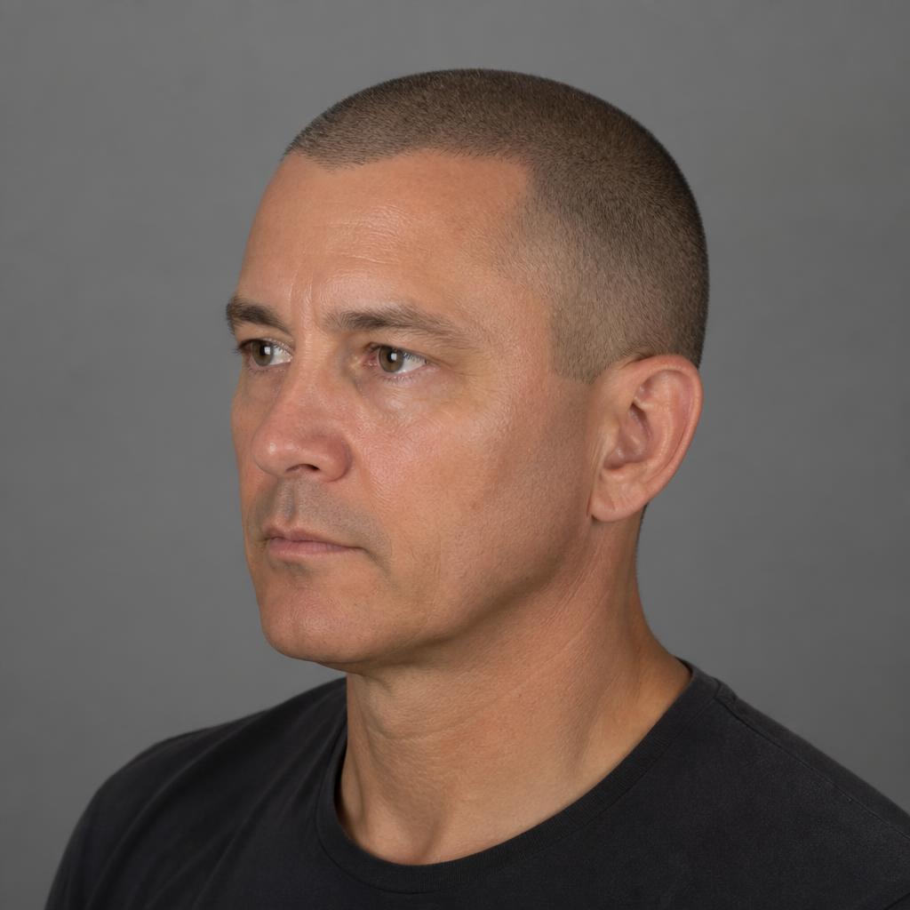 Hairline rebuild before and after — after treatment